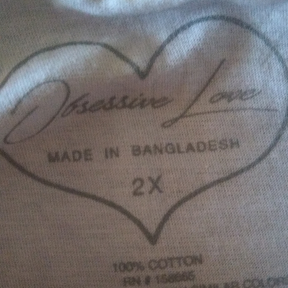 NWT Obsessive Love tshirt - Picture 3 of 3